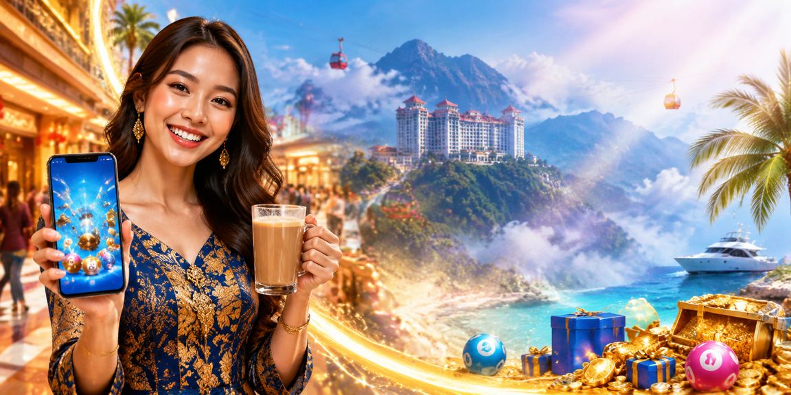 Pemain loteri Malaysia di Genting Highlands menggunakan platform mae4 untuk beli tiket digital